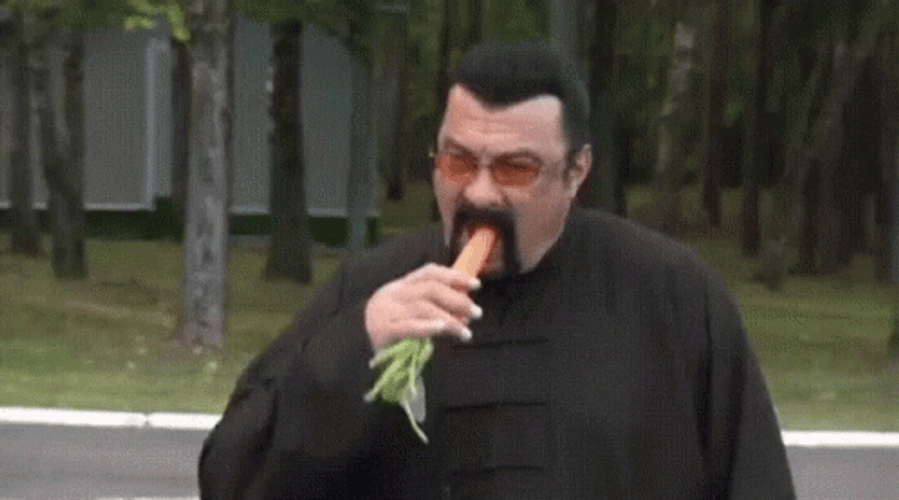 Steven Seagal Eating Carrot GIF