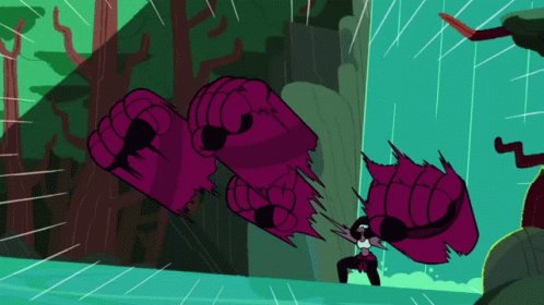 Steven Universe Garnet Punching Air GIF