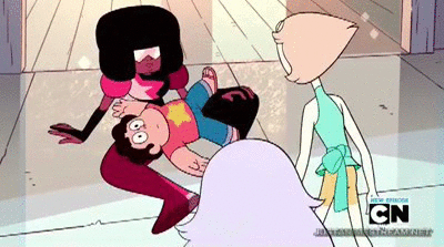 Steven Universe On Garnet's Lap GIF