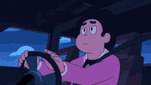 Steven Universe Tapping On The Steering Wheel GIF