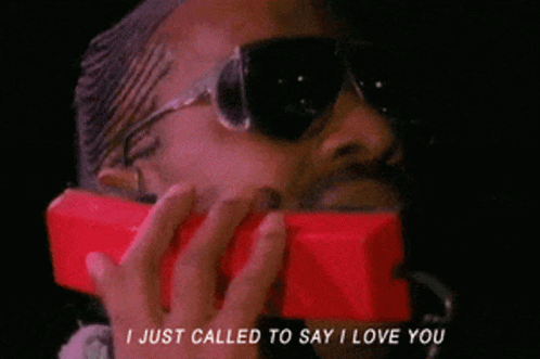 Stevie Wonder Just Called To Say I Love You GIF