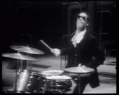 Stevie Wonder Vintage Drumming GIF