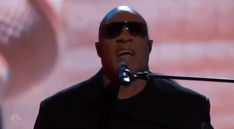 Stevie Wonder Singing Happy Birthday Live Performance GIF