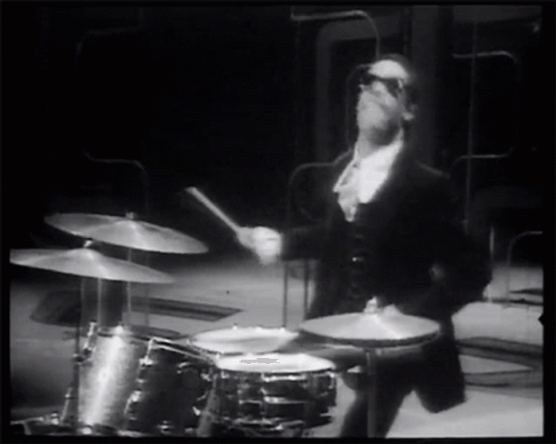 Stevie Wonder Vintage Drumming GIF
