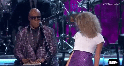 Stevie Wonder With Tori Kelly GIF