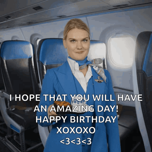Stewardess Saying Hope You Have an Amazing Day