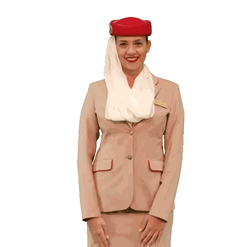 Stewardess With Red Hat And Scarf