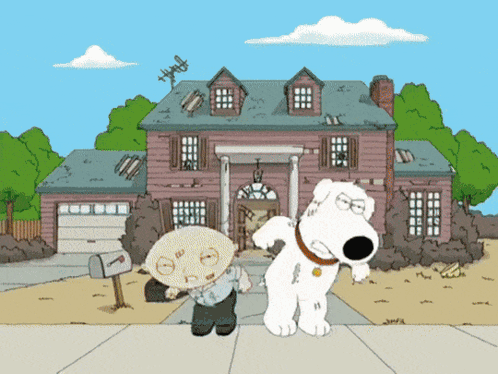 Stewie And Brian Family Guy Standing GIF