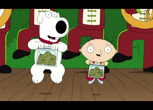 Stewie And Brian Griffin Dancing With A Band GIF