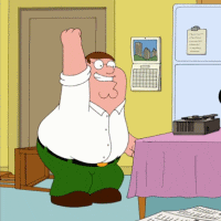 Stewie Dad Peter Griffin Dancing In Kitchen GIF