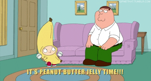 Stewie Dancing In Front Of Peter Griffin GIF