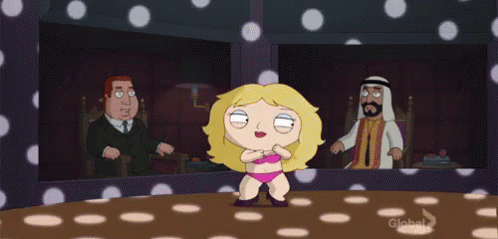 Stewie Dancing While Pretending To Be Girl GIF