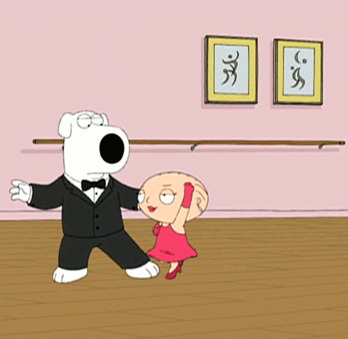 Stewie Dancing With Brian Griffin GIF