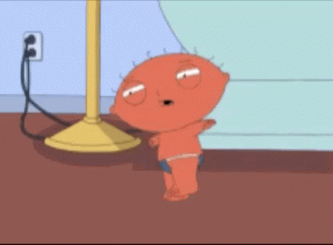 Stewie Family Guy Standing in Front of Lamp