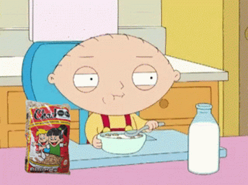 Stewie Griffin Eating Cereal GIF