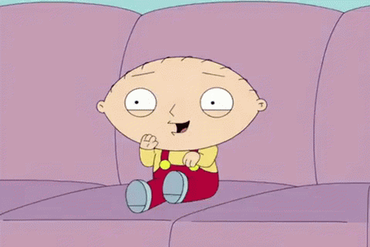 Stewie Griffin Sitting Supe Excited GIF
