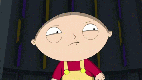 Stewie Griffin Suspicious Rolling Eyes GIF