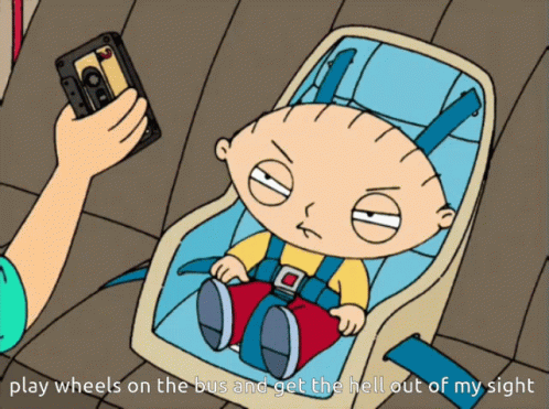 Stewie Play Wheels On The Bus GIF