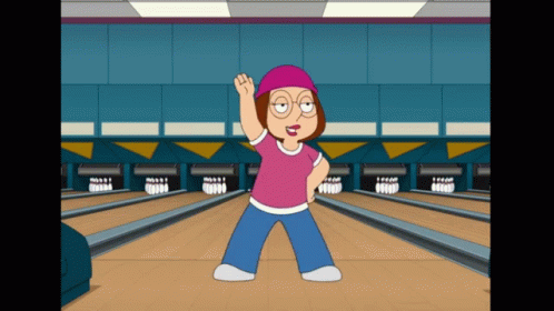 Stewie Sister Meg Griffin Dancing In Bowling Alley GIF