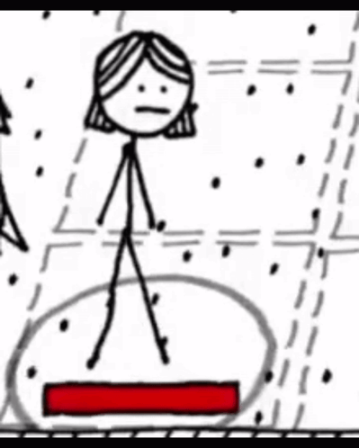 Stick Figure Holding Gun Next to Brain