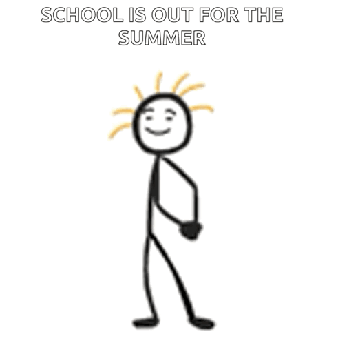 Stick Figure Laughing School Is Out