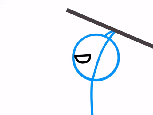 Stick Figure Next to Stop Sign