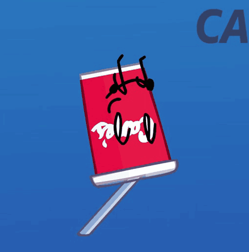 Stick Figure Poking Out of Coca Cola Can