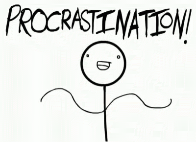 Stick Figure Procastination GIF