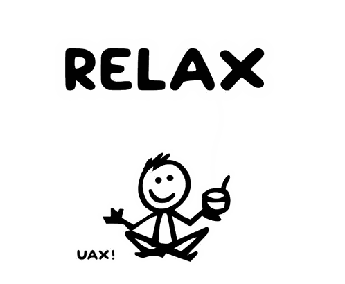 Stick Figure Relaxing in Lotus Position