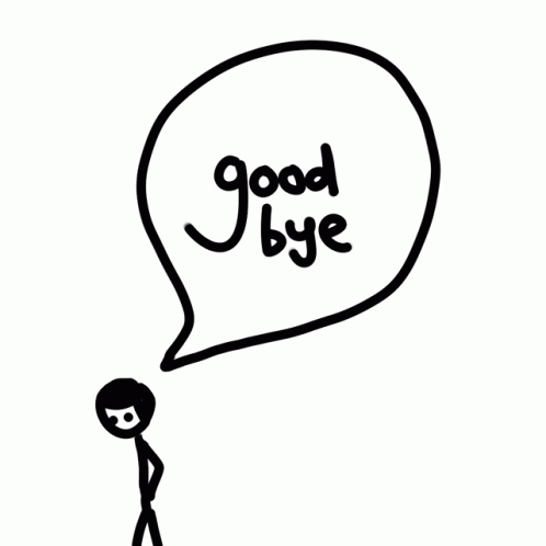 Stick Figure Saying Good Bye