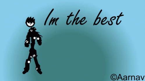 Stick Figure Saying I'm The Best GIF