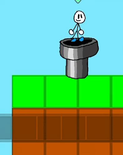 Stick Figure Standing Over Hole