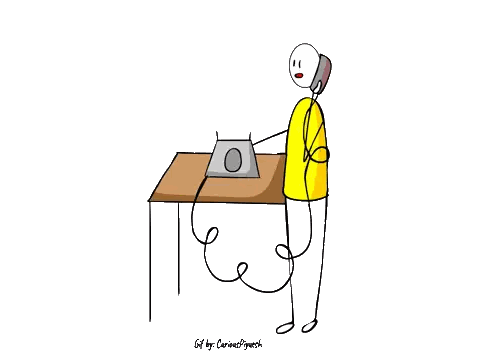 Stick Figure Talking on Phone