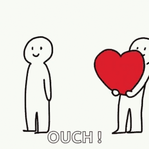 Stick Figures Holding Hands Near Heart