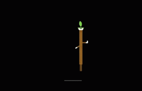 Stick With Leaf and Number 8
