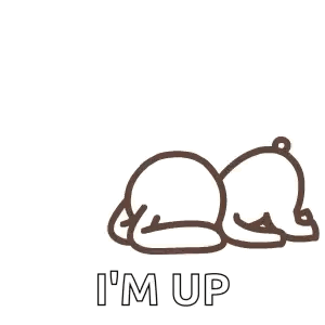 Sticker Bunny Can't Get Up Im Awake GIF