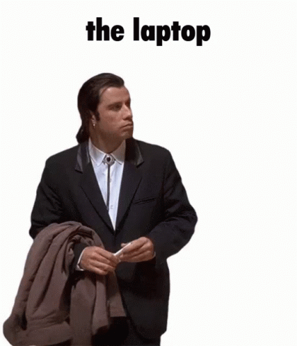 Sticker John Travolta Laptop GIF
