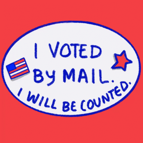 Sticker Saying I Voted by Mail