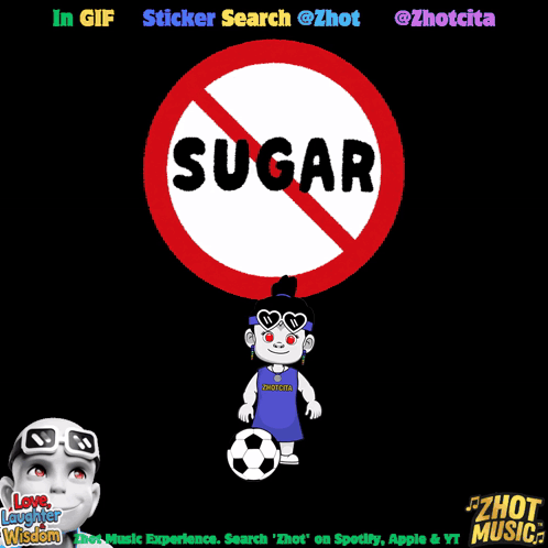 Sticker Saying No Sugar