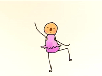 Stickman Ballet Pirouette GIF