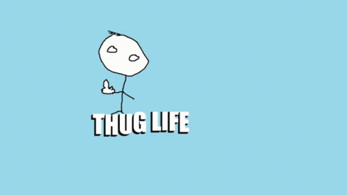 Stickman Cartoon Thug Life GIF