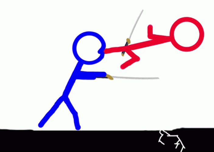 Epic stickman fight on Make a GIF