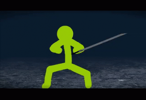 Stickman Fight Sword Vs Shield GIF