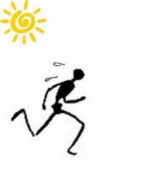 Stickman Jogging Sweating Extensively Animation GIF