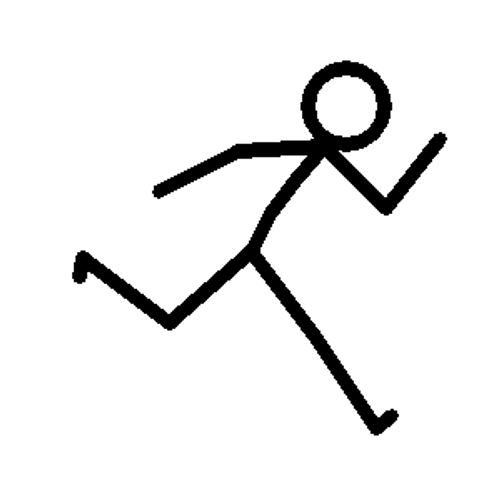 Stickman Running In Motion GIF