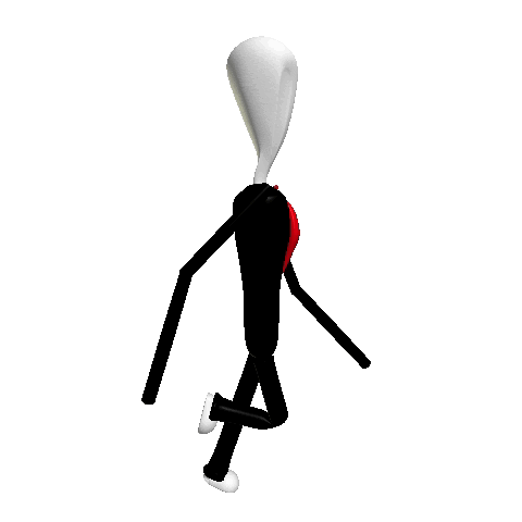 Stickman Slenderman Running GIF