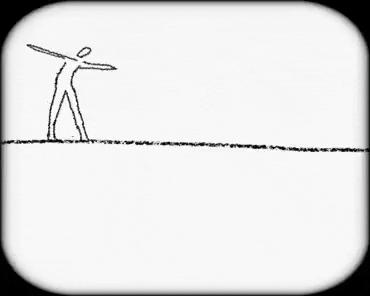 Stickman Walking On Balance Beam Mobile Drawing GIF