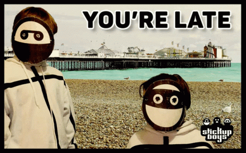 Stickup Boys Wearing Masks on Beach