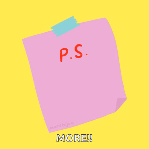 Sticky Note Saying P.S. I Love You