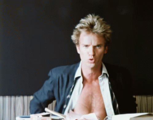 Sting Man Taking Off Shirt GIF
